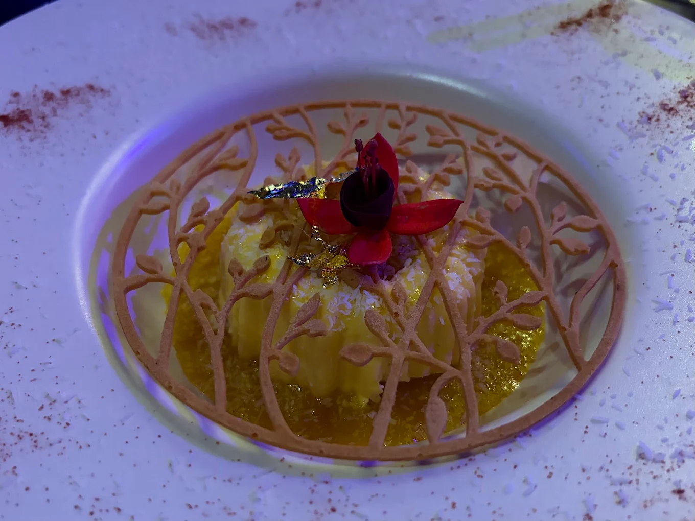 Dessert signature et sa dentelle